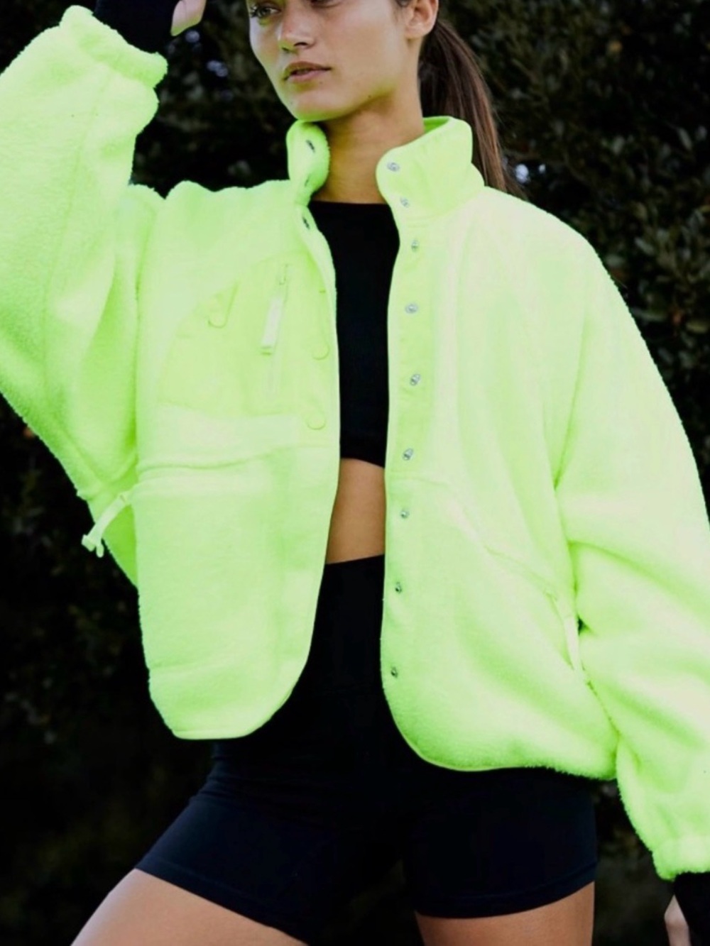 NWOT FP Movement by Free People Hit the Slopes Jacket in Neon Green - size Large